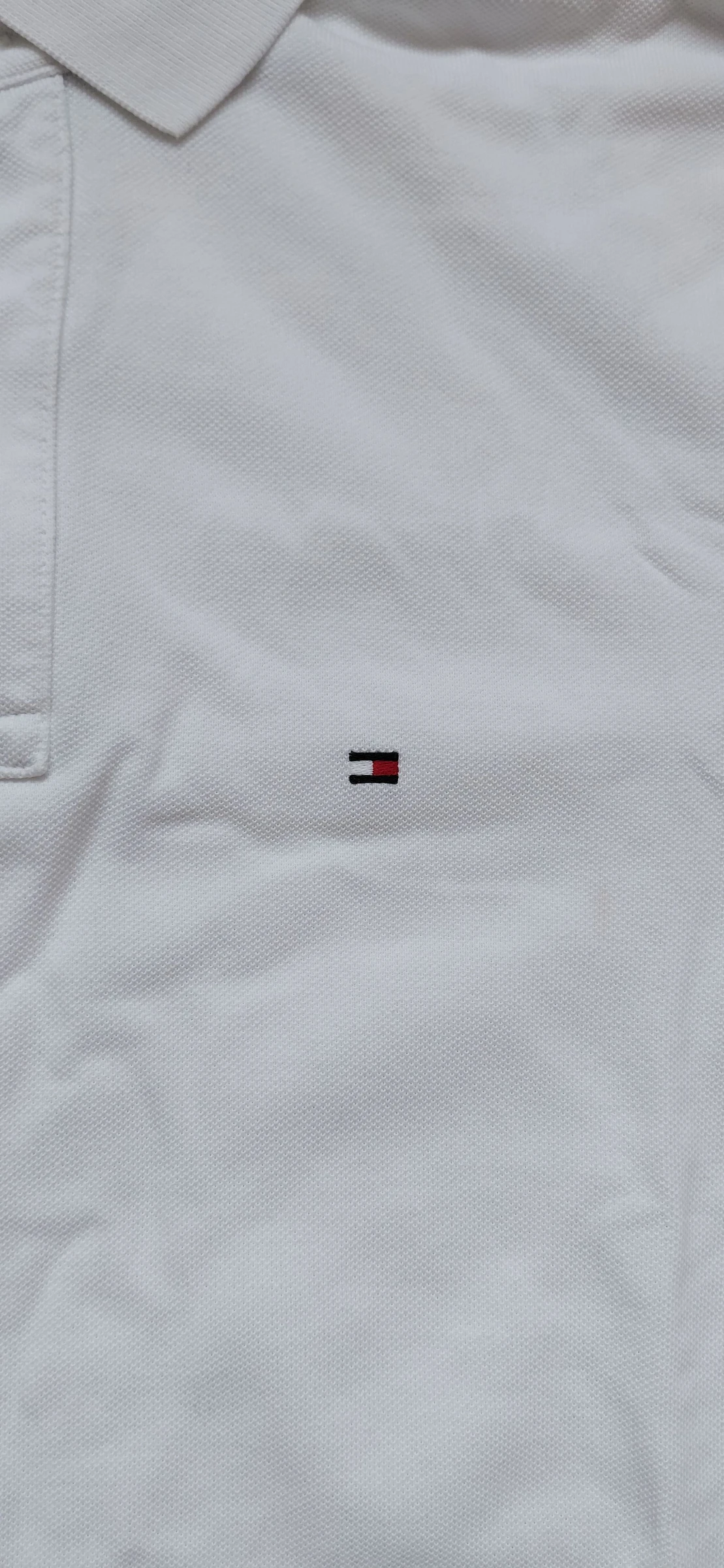 Tommy Hilfiger Polo Masculino Branco Tamanho M Logo Bordado Casual Old Money Preppy – photo 5